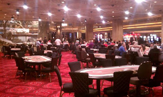 The temporary location for the MGM poker room