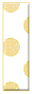 Abecedario Blanco con Lunares Dorados. White Alphabet with Gold Polka Dots. 