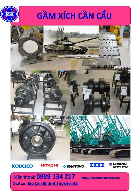 BÁN PHỤ TÙNG GẦM XÍCH CẦN CẨU HITACHI-KOBELCO-IHI-SUMITOMO BÁN PHỤ TÙNG GẦM XÍCH CẦN CẨU HITACHI-KOBELCO-IHI-SUMITOMO