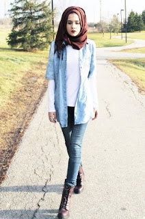 Harga Kemeja Jeans Wanita Di Toko Online Kemeja Jeans Wanita Terbaru Untuk Gaya Hijab Trendy