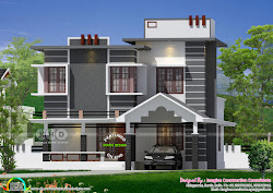 ultra modern ft sq villa plan 1590 kerala flat roof plans floor facilities residence ground porch bloglovin