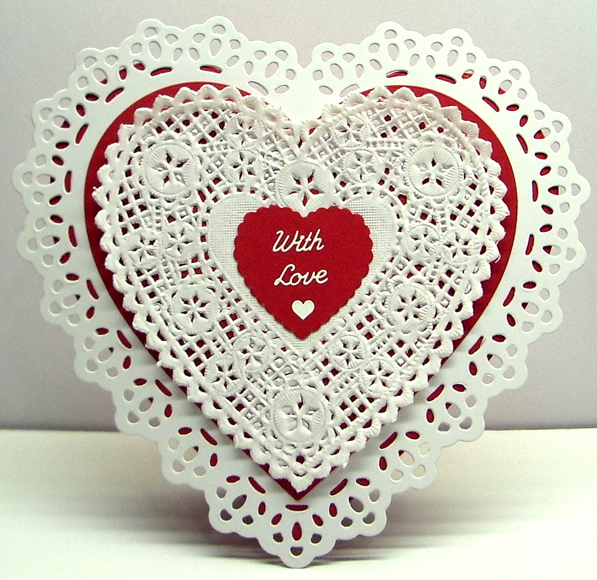Heart paper doily crafts