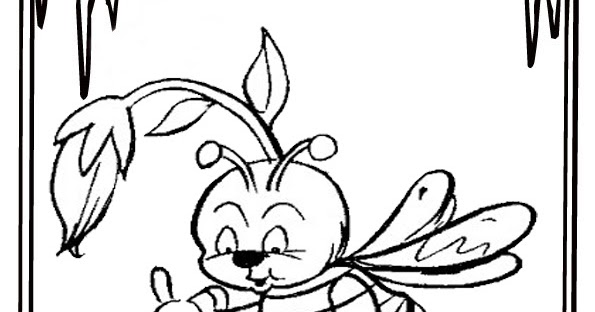 download gambar mewarnai lebah