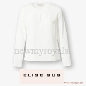 Crown Princess Mary wore ELISE GUG Silk Blouse