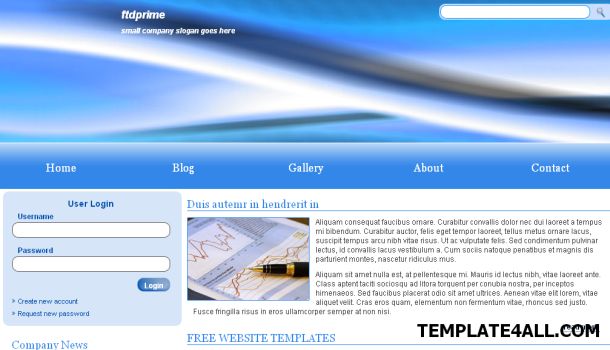 Free CSS Blue Business Website Template