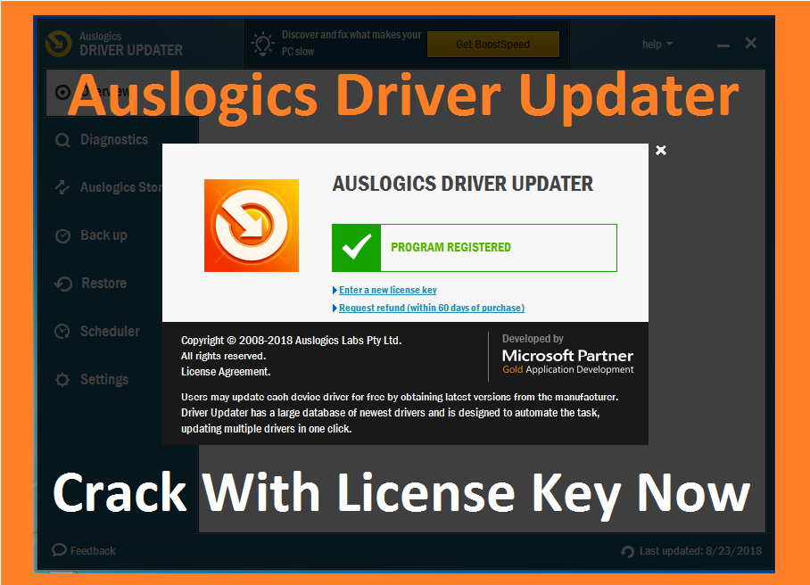 Auslogics Driver Updater 1.16.0.0 Crack With License Key 2018 Here