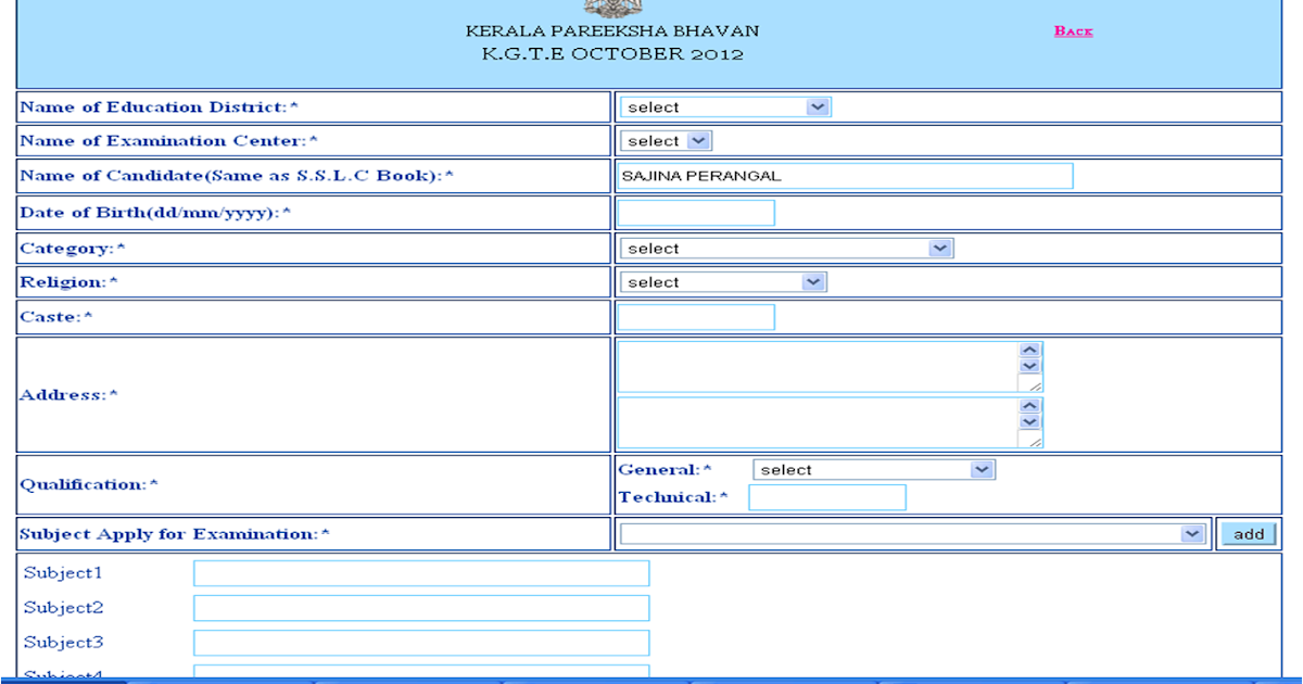 KERALA PSC TIPS: KGTE Typewriting Online Application 2012 KGTE Time KERALA PSC TIPS: KGTE Typewriting Online Application 2012 KGTE Time