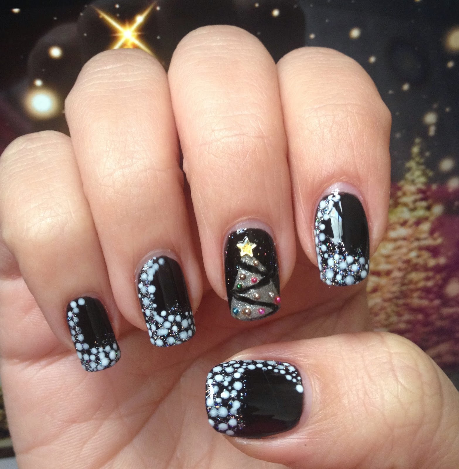 Deco Ongles Pour Les Fetes Pretty Pretty : Nail Art Facile Spécial Soirée Fêtes: Fin d'année 2014