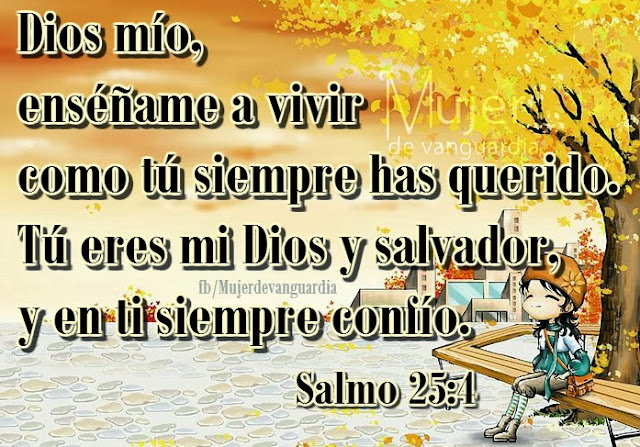 Tarjeta cristiana con versículo biblico Salmo 25:4