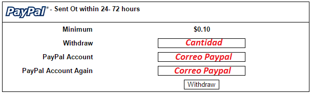 Solicitud de pago a paypal | OneStopPTC