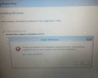 Cara Mengatasi Error Code 0Xc0000005 Dikala Install Windows 7