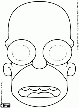Molde de Máscara de Homer Simpson.