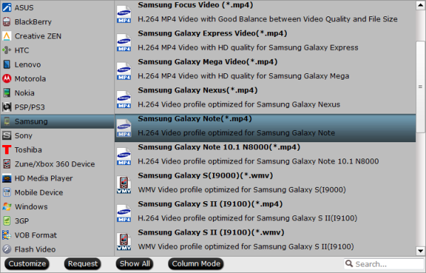 Galaxy Note Pro 12.2 Video Format