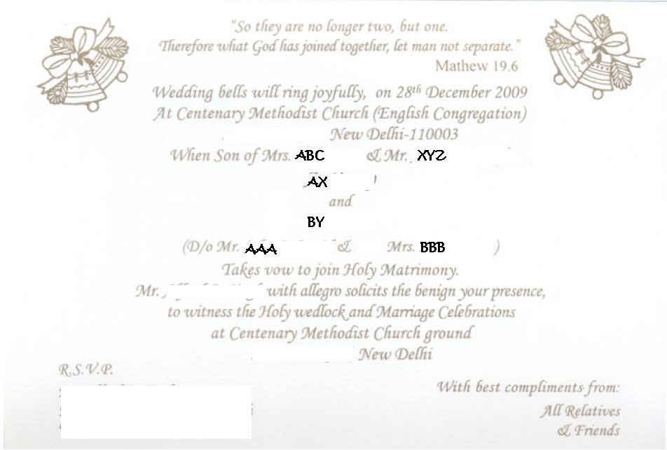 Most Beautiful Marriage invitation Cards Format
