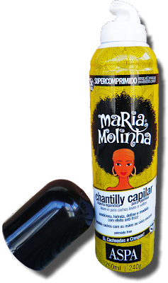 Maria Molinha Chantilly Capilar Espuma para pentear Maria Molinha - Aspa Cosméticos (Com óleo de argan, seda hidrolisada e queratina)