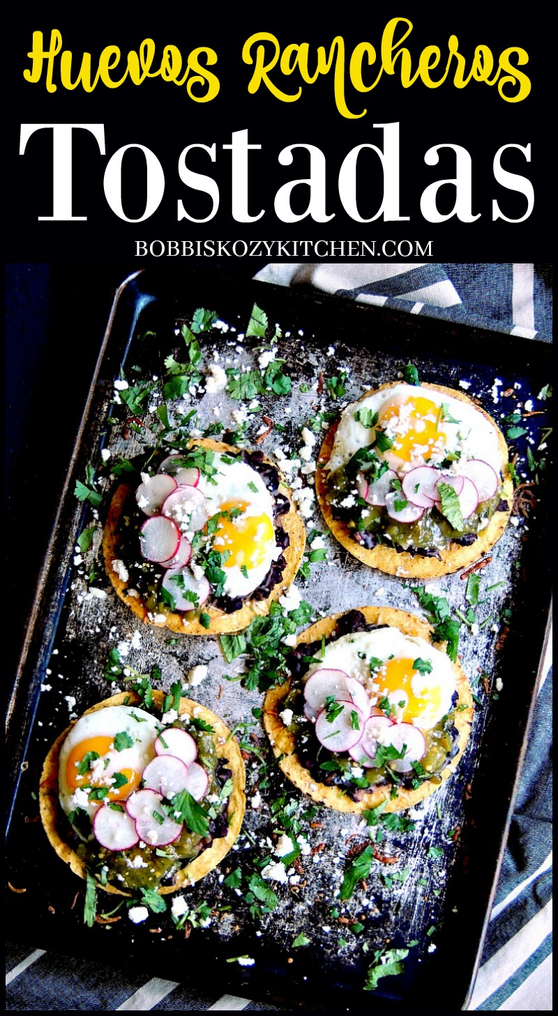 Huevos Rancheros Tostadas are easy to make, but are sure to please. Take a little trip south of the border for breakfast without ever leaving your kitchen.