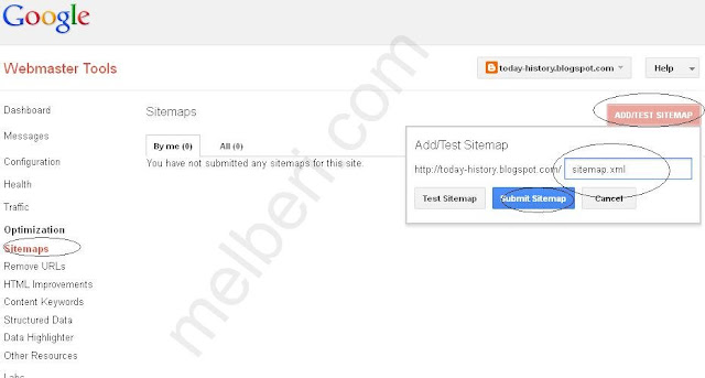 How to submit blogger sitemap to Google Webmaster Tool 