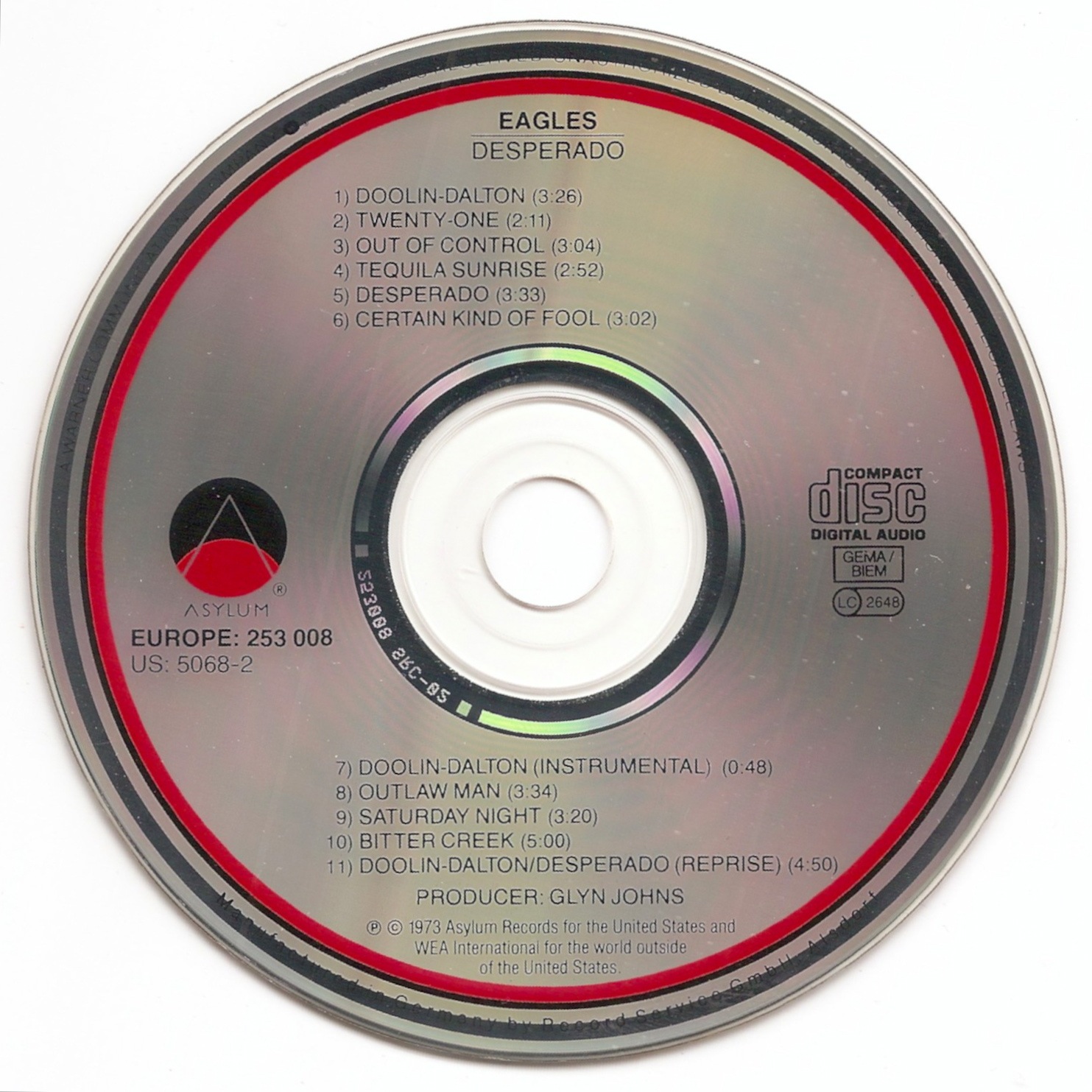 The First Pressing CD Collection: Eagles - Desperado