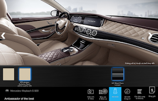 Màu nội thất Mercedes Maybach S560 4MATIC 2019 Nội thất Mercedes Maybach S560 4MATIC 2019 màu Vàng Silk 975