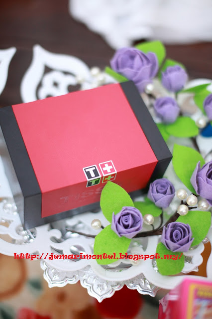 Bunga Dulang Hantaran Lelaki, Felt Ros, Purple, Ungu, Jam Tangan Lelaki Wedding Craft, Men Watches