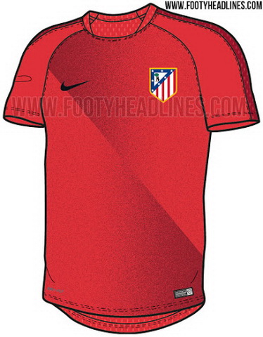 camisetas de futbol: Nuevo Camiseta Atlético Madrid 2015-16 Entrenamiento