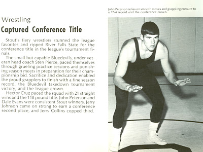 Wrestling Captures Conference Title, Tower Yearbook, 1970