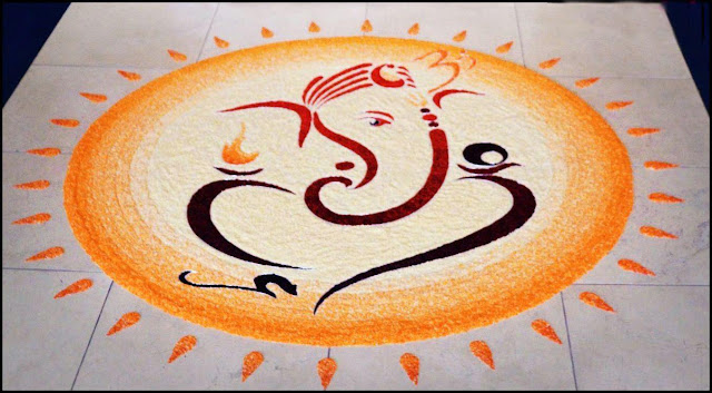 Ganesh Rangoli for Diwali Rangoli for Diwali