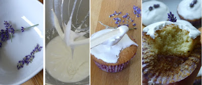 Zubereitung Lavendel-Cupcakes und Lavendel-Zuckerguss