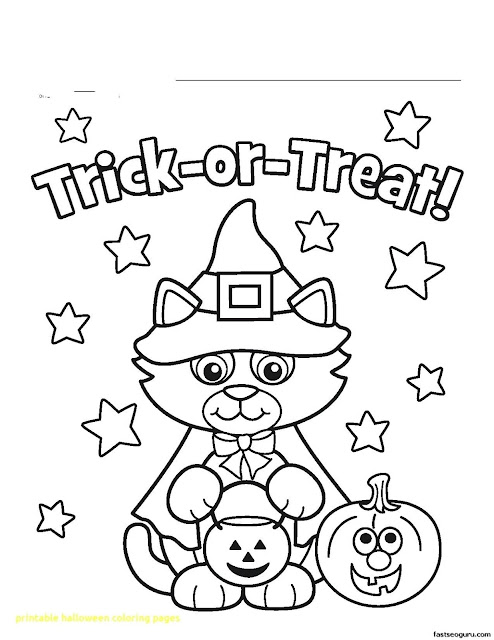 Free Printable Halloween Trick or Treat Coloring sheets for Kids