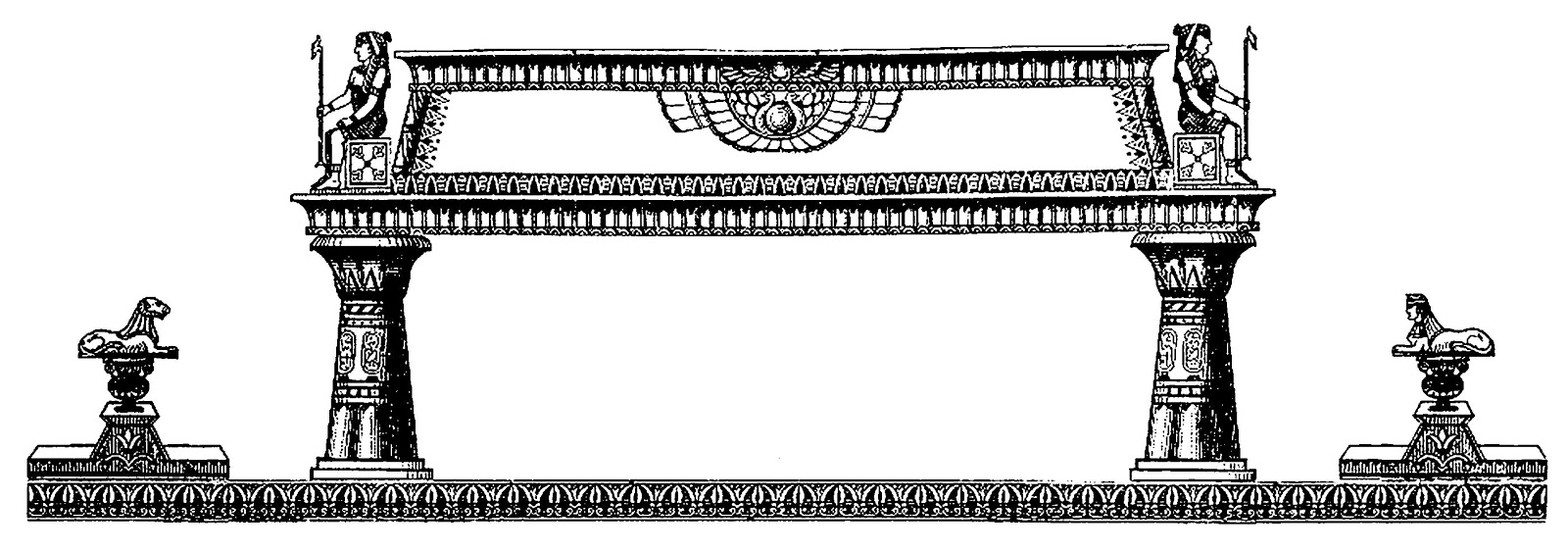 The Graphics Monarch Digital Decorative Bird Egyptian Frames Frame Label Egyptian Design Digital Clipart Craft Supply