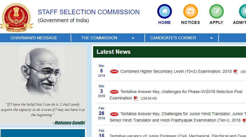 SSC CHSL Recruitment 2018