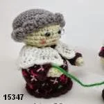 patron gratis muñeca anciana  amigurumi, free pattern amigurumi old woman doll 