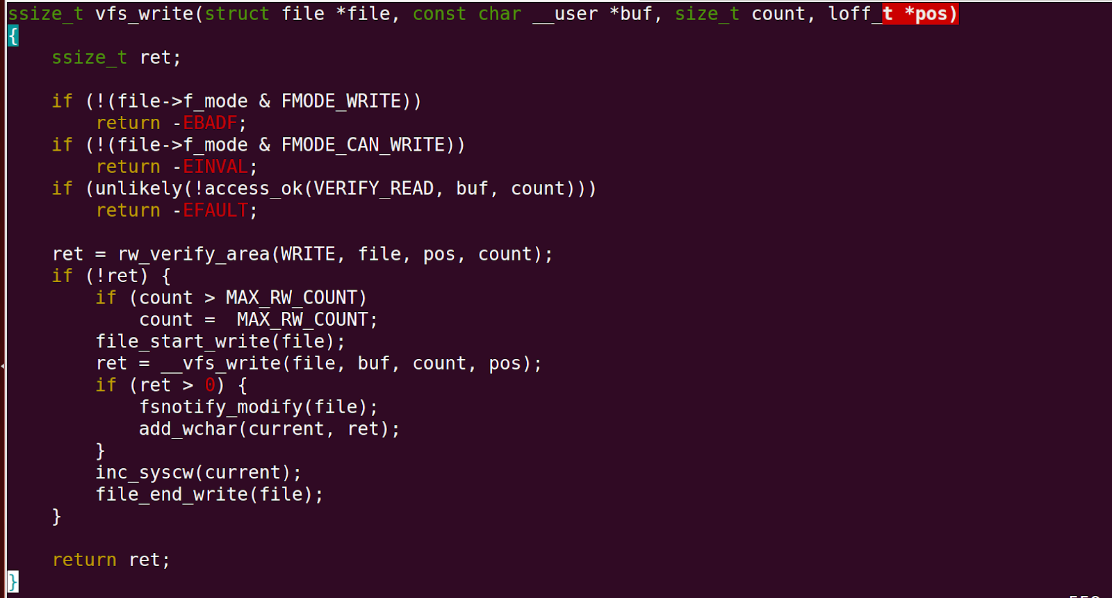 Internal flow of what happens when you call write in userspace on a ...