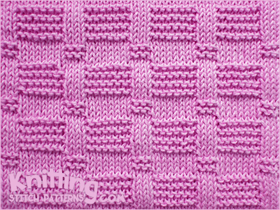 Block stitch pattern | Knit and Purl combinations -  Skill level: Easy