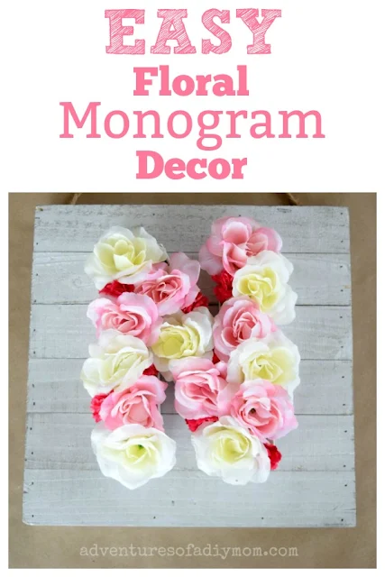DIY Floral monogram decor