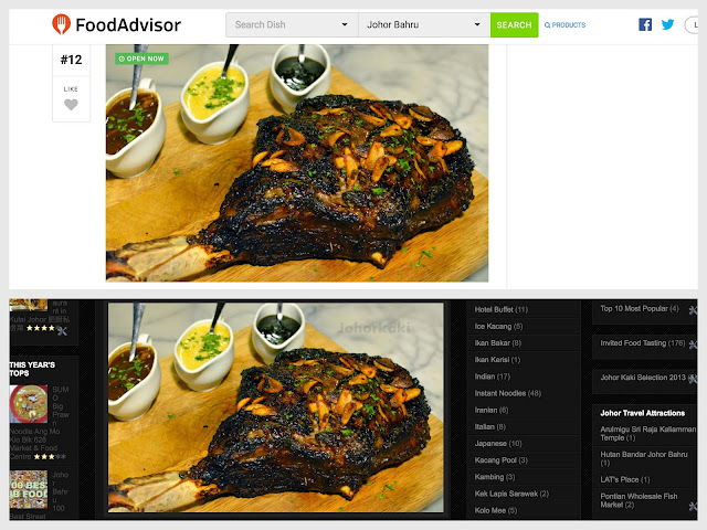 www.foodadvisor.my Infringe Intellectual Property Right of Johor Kaki FoodAdvisor