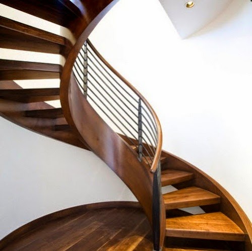 Designs by spiral staircase or spiral metal and wood