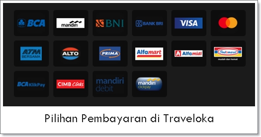 Pilihan pembayaran di Traveloka