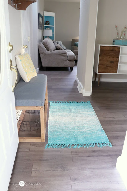 entryway with laminate flooring