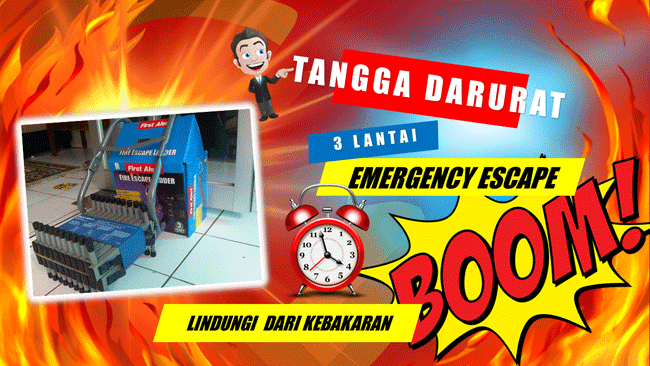 Escape Ladder | Tangga Darurat 3 Lantai Untuk Gedung Escape Ladder | Tangga Darurat 3 Lantai Untuk Gedung