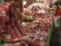 Meat section - Siem Reap market
