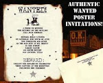 Wanted poster Invitations