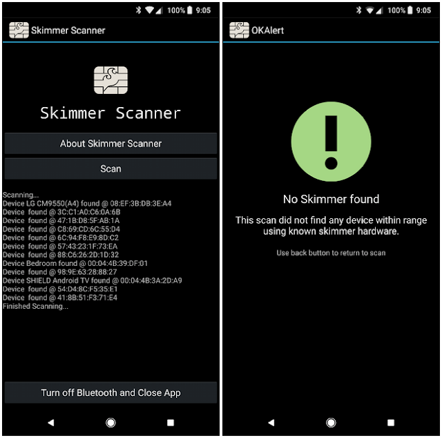Skimmer scanner per Android