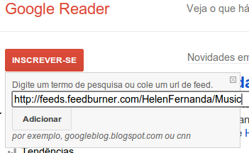 Adicionando ao Google Reader