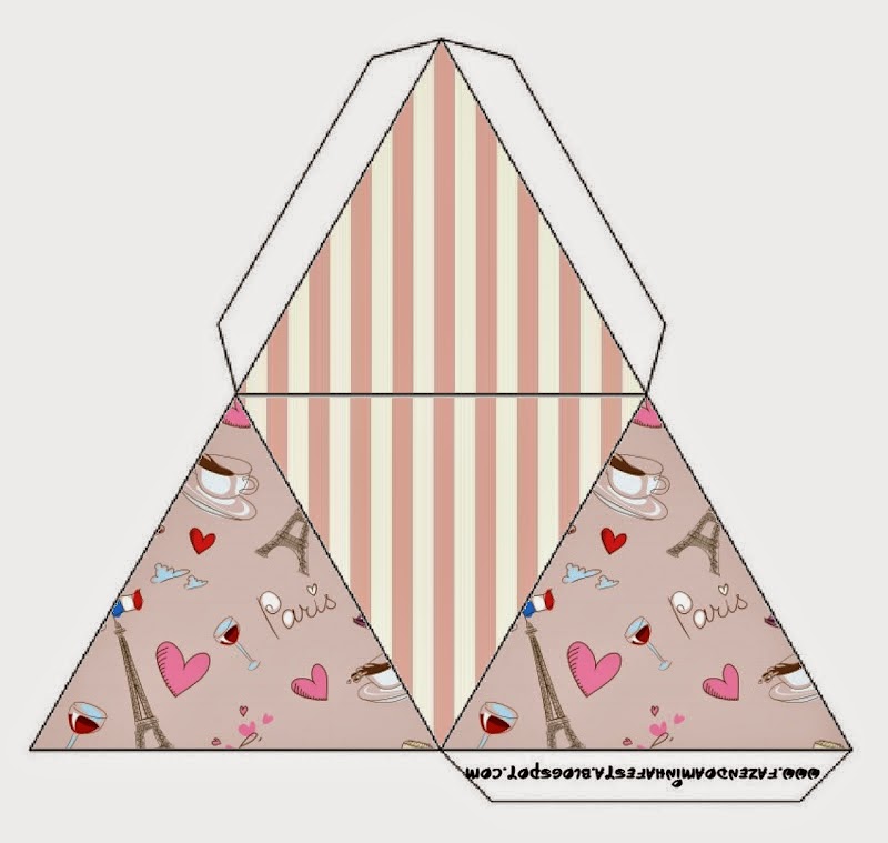 Caja con forma de pirámide de París Romántico.