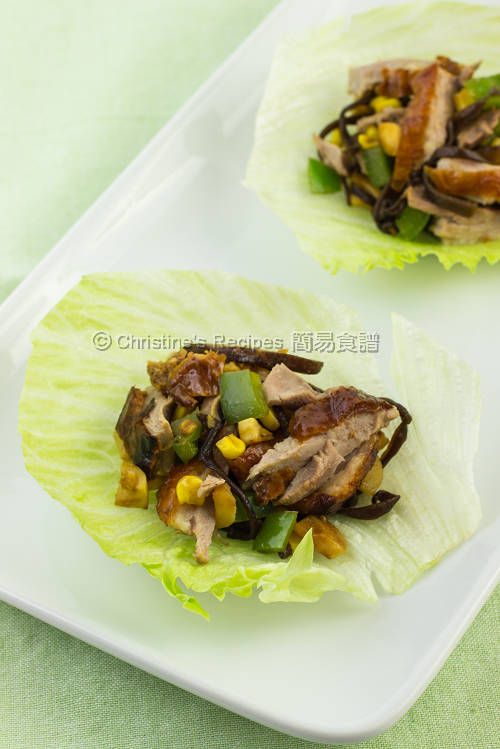 火鴨絲生菜包  Duck San Choy Bao01