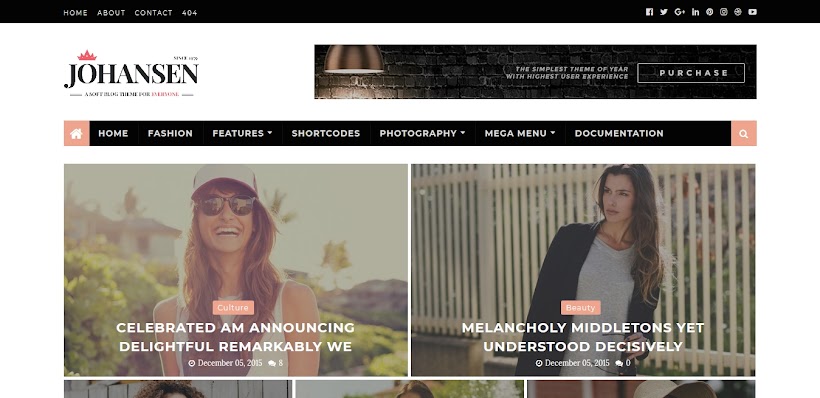 Johansen Free Blogger Template