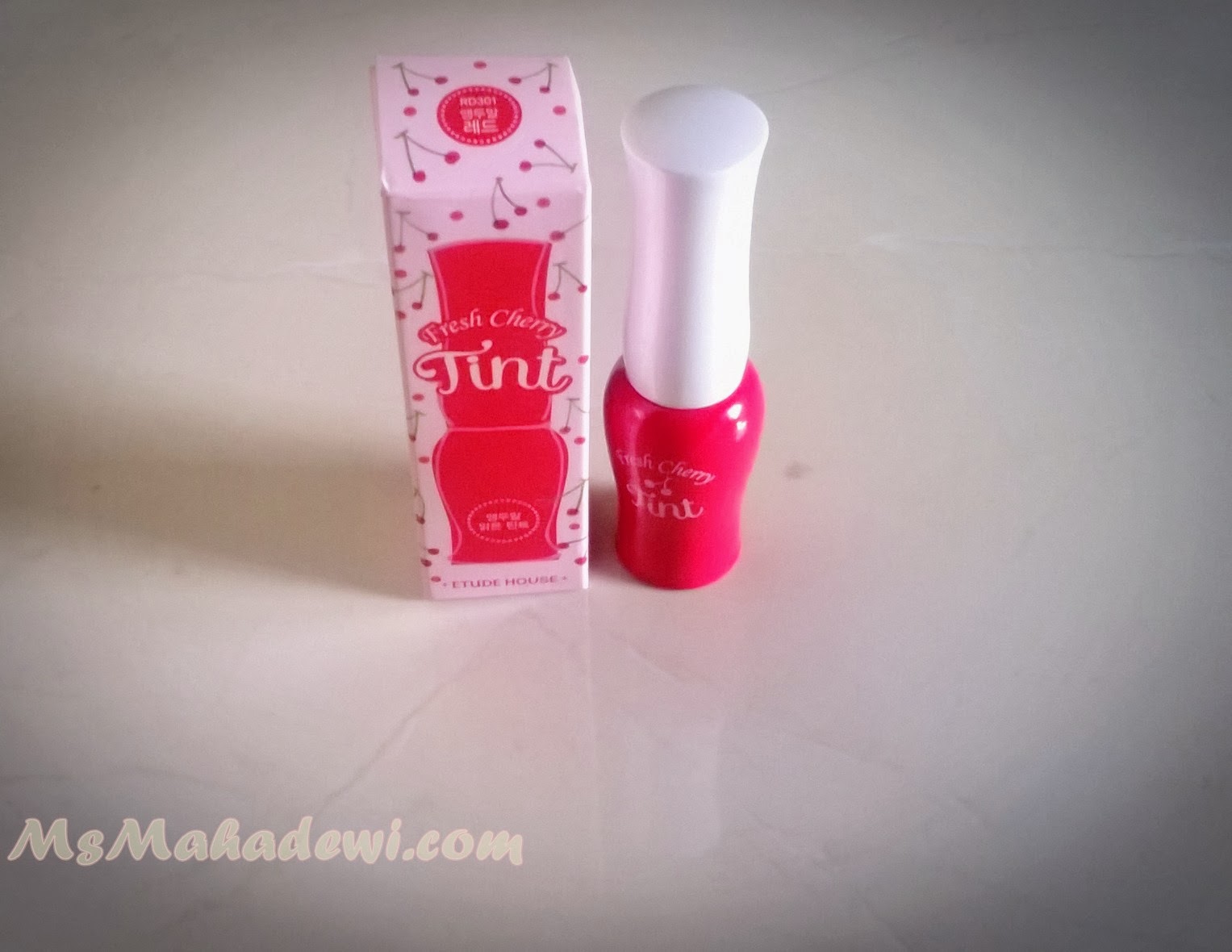 Ms. Mahadewi Cherry on Your Lips! Etude Fresh Cherry Lip Tint, Red Cherry