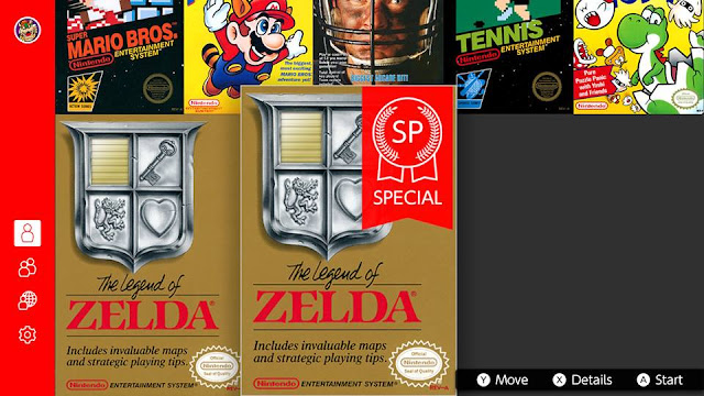 The Legend of Zelda SP The Legend of Zelda SP Special Nintendo Switch Online NES games ribbon tag