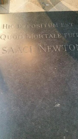 Sir Isaac Newton's grave. 